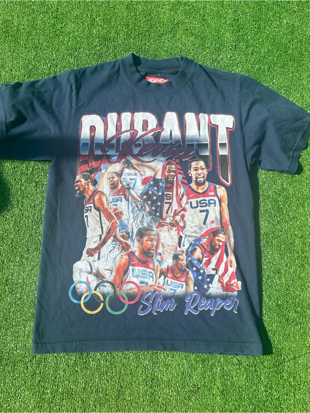 Keven Durant slim reaper tshirt by legends heavyweight small